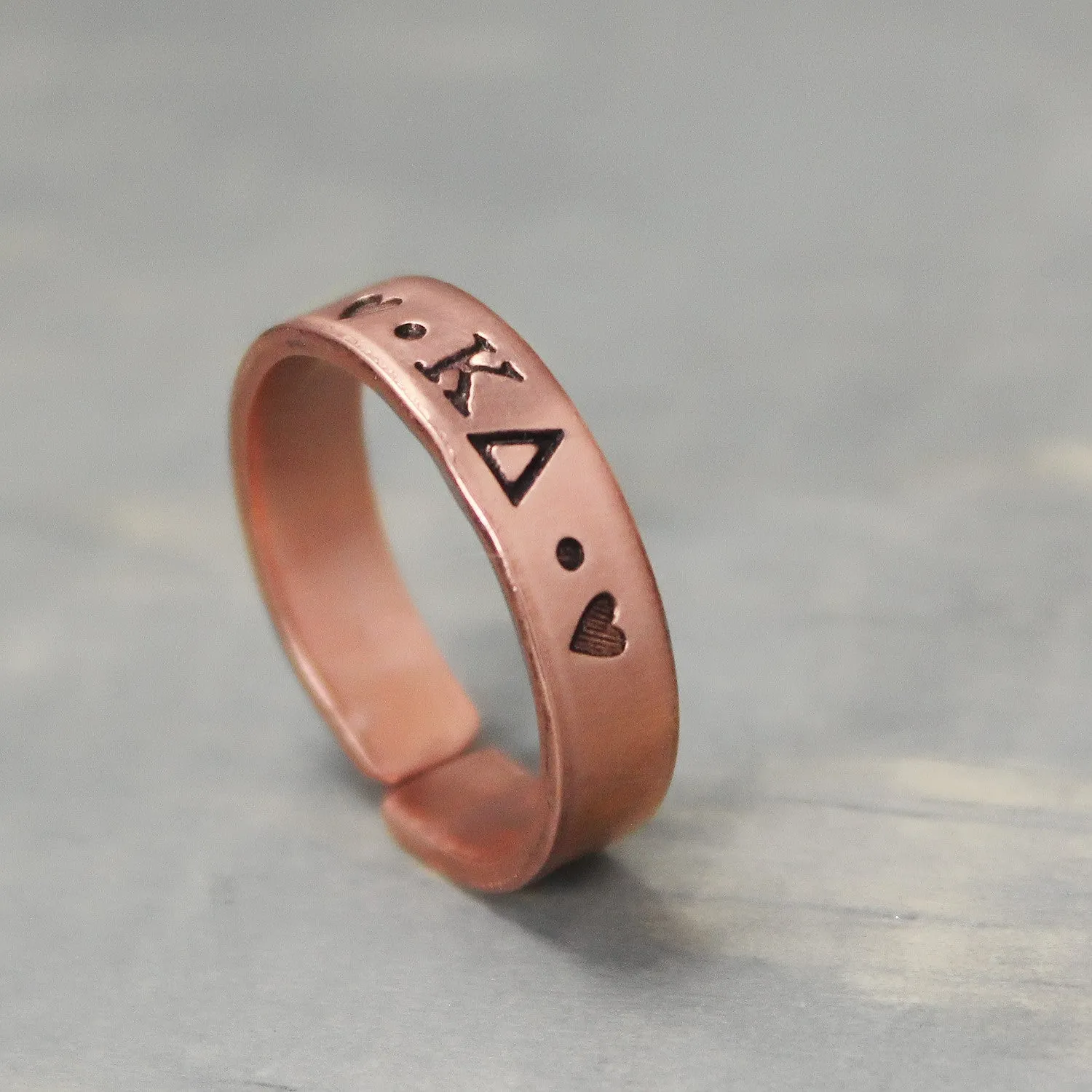 Kappa Delta Thin Copper Ring