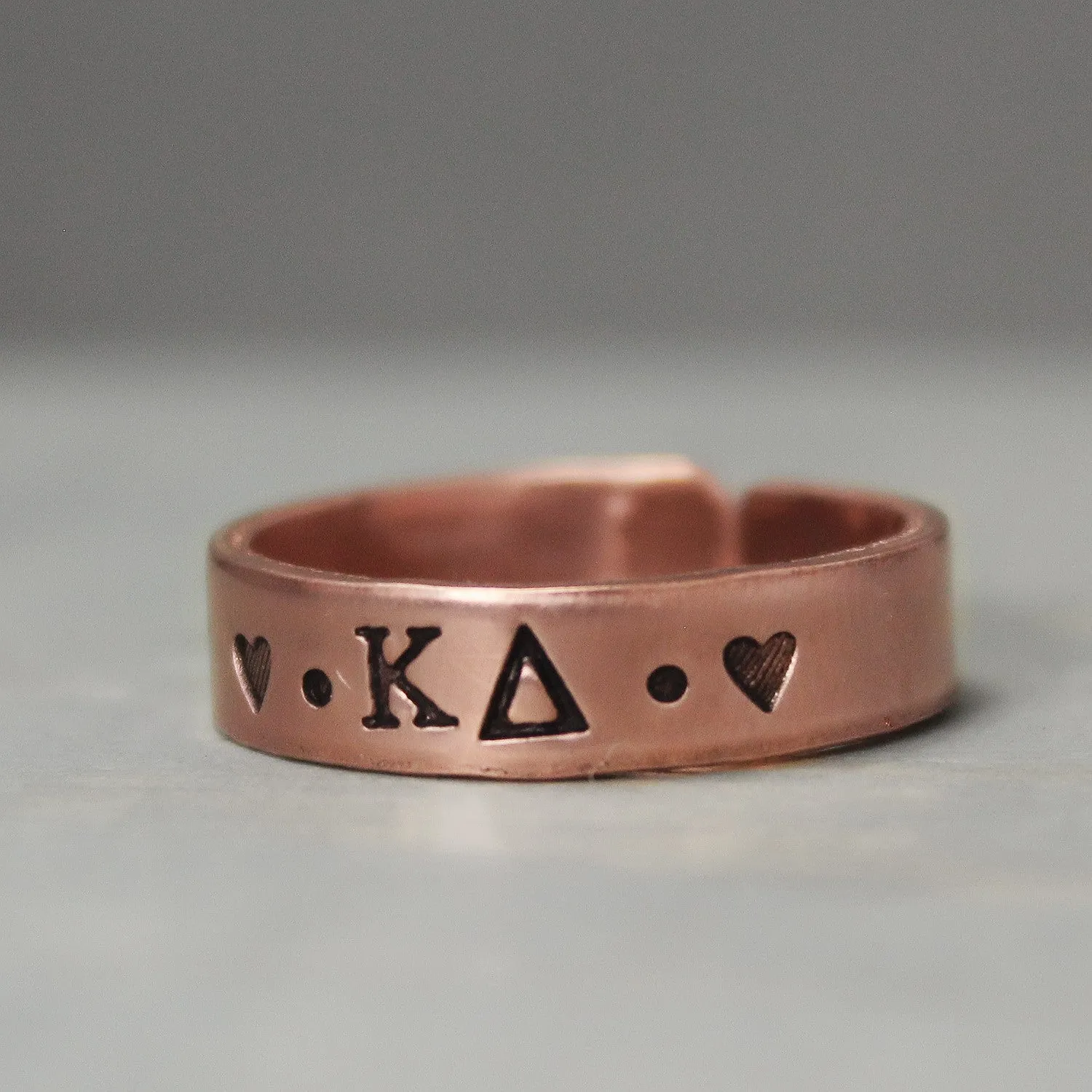 Kappa Delta Thin Copper Ring