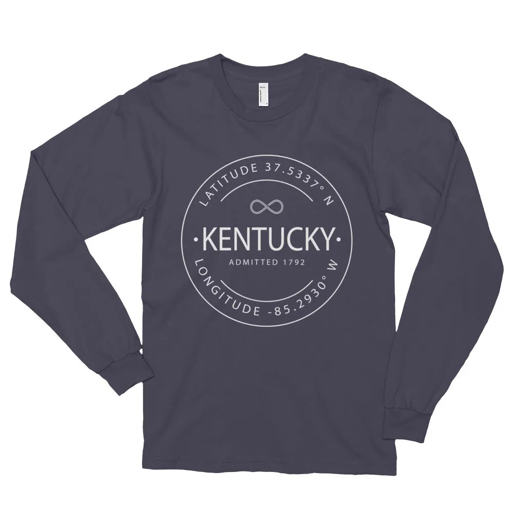 Kentucky - Long sleeve t-shirt (unisex) - Latitude & Longitude