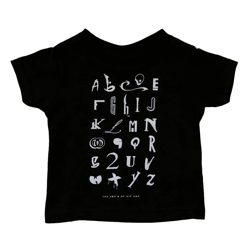 Kids True Hip Hop Alphabet T-Shirt Black