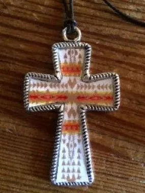 Large Cross Pendant, White