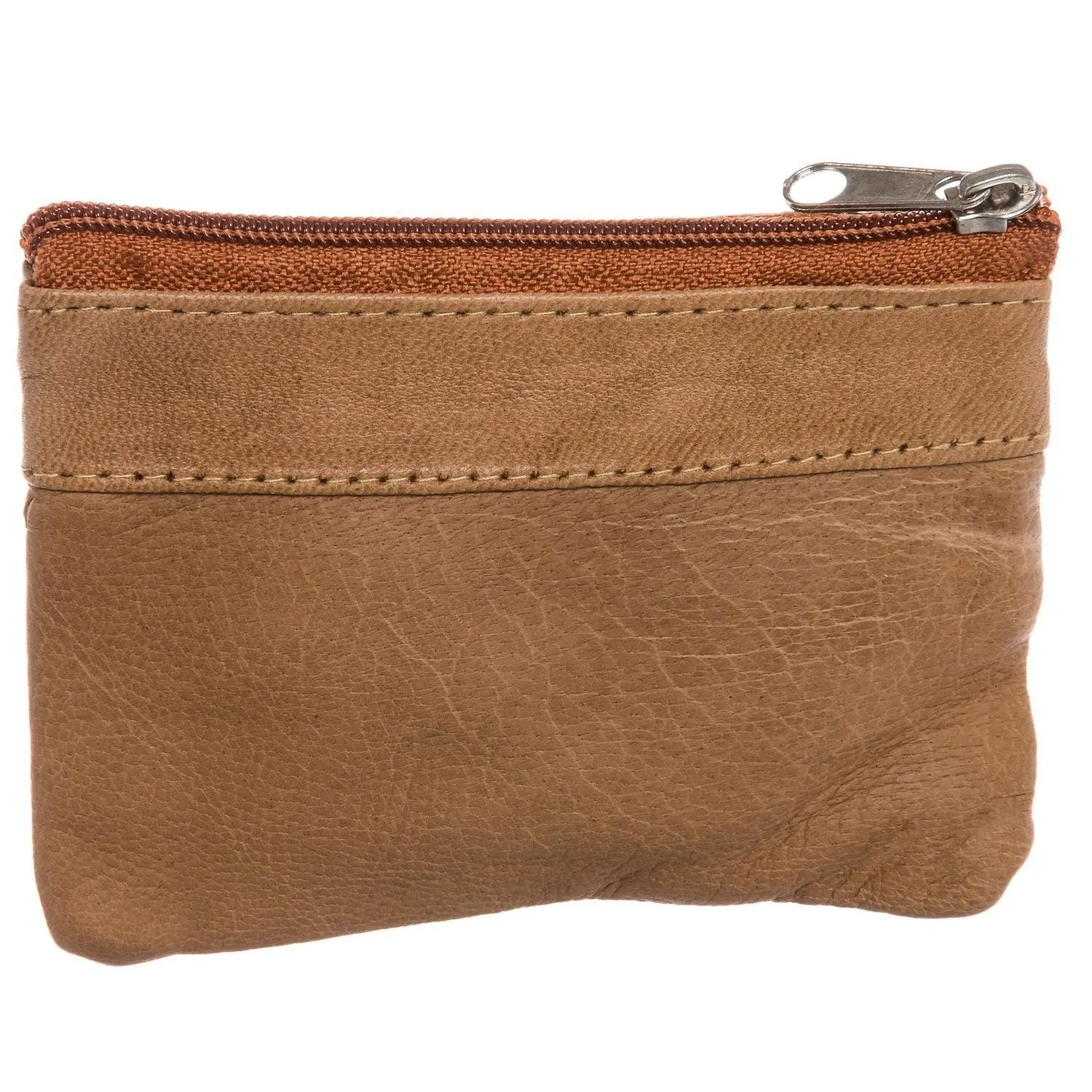 Leather Change Purse with Key Ring