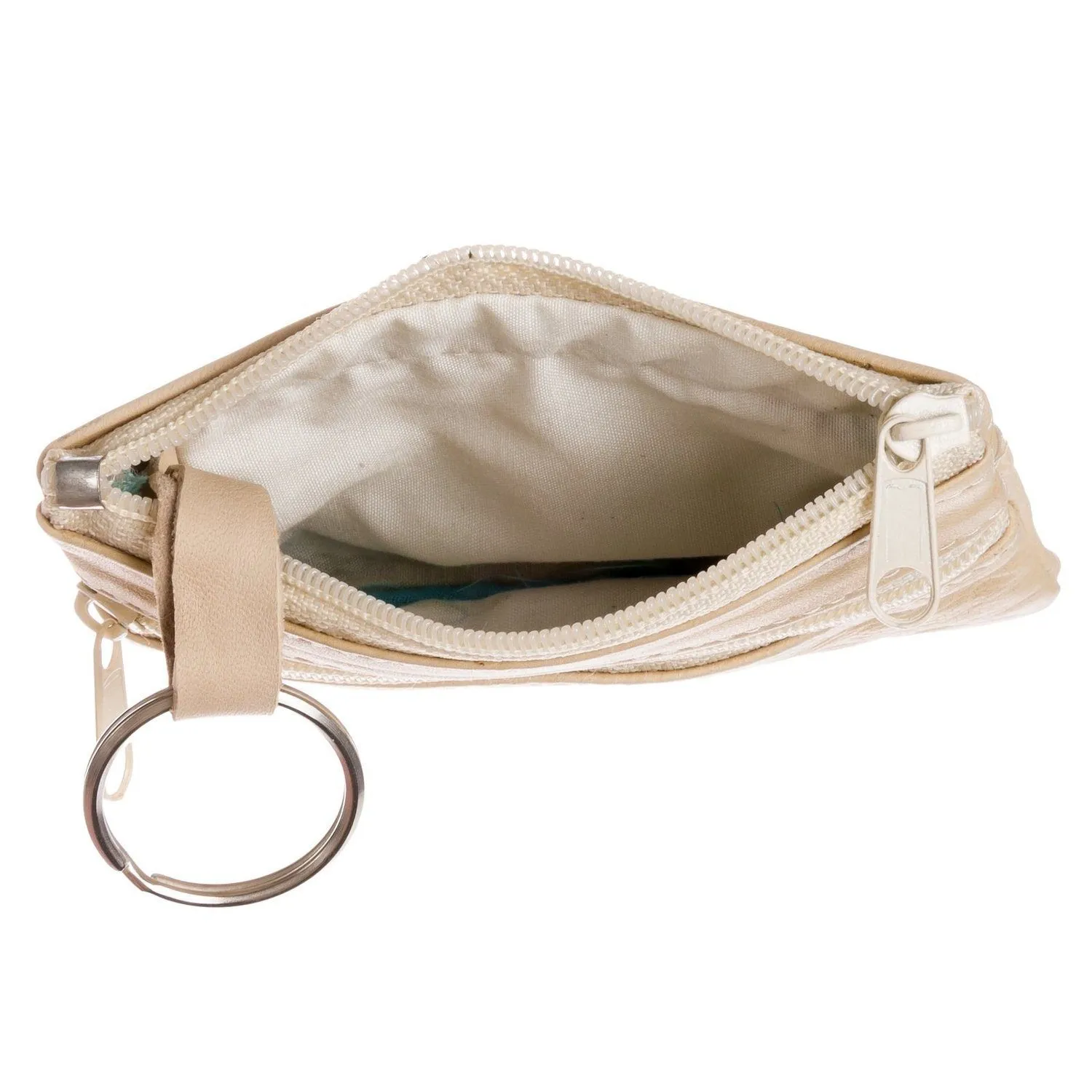 Leather Change Purse with Key Ring