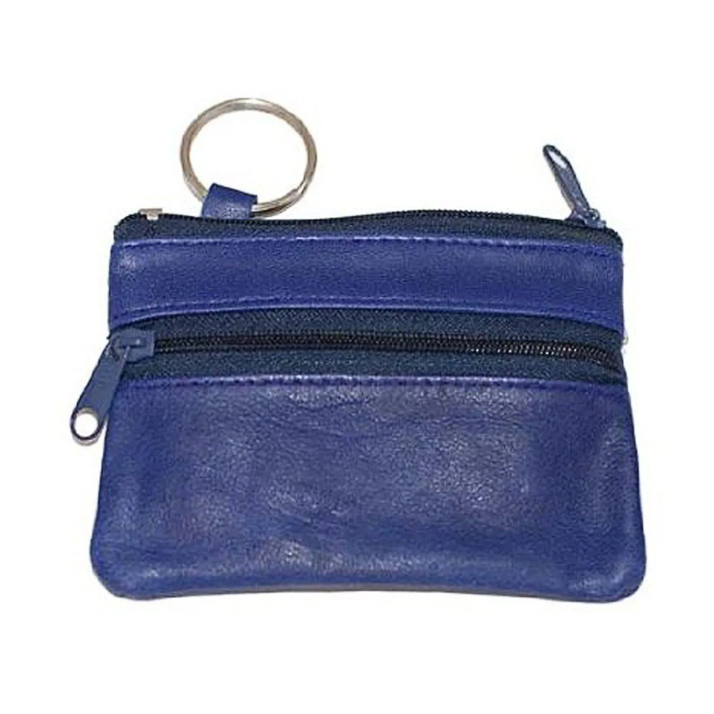 Leather Change Purse with Key Ring