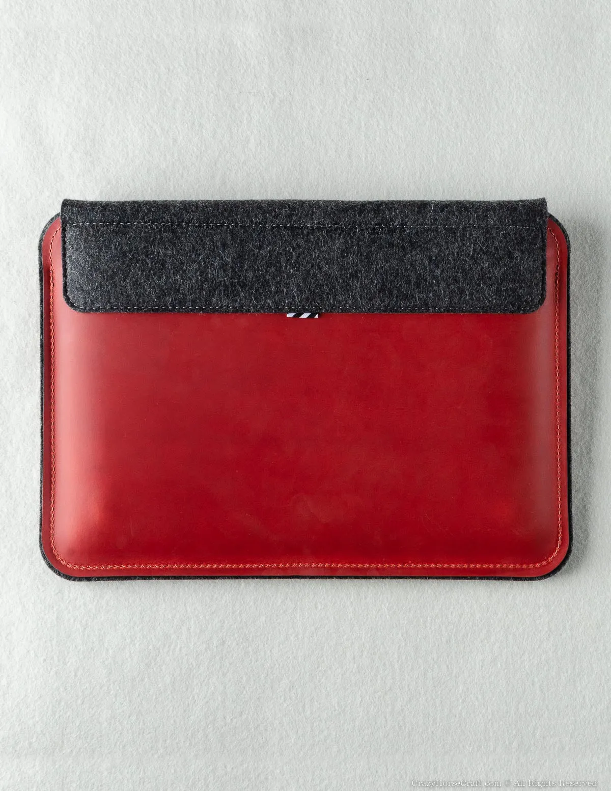 Leather MacBook Pro/Air sleeve, case | Fragola Red