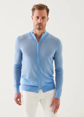 LIGHTWEIGHT MERINO BLEND FULL ZIP SWEATER