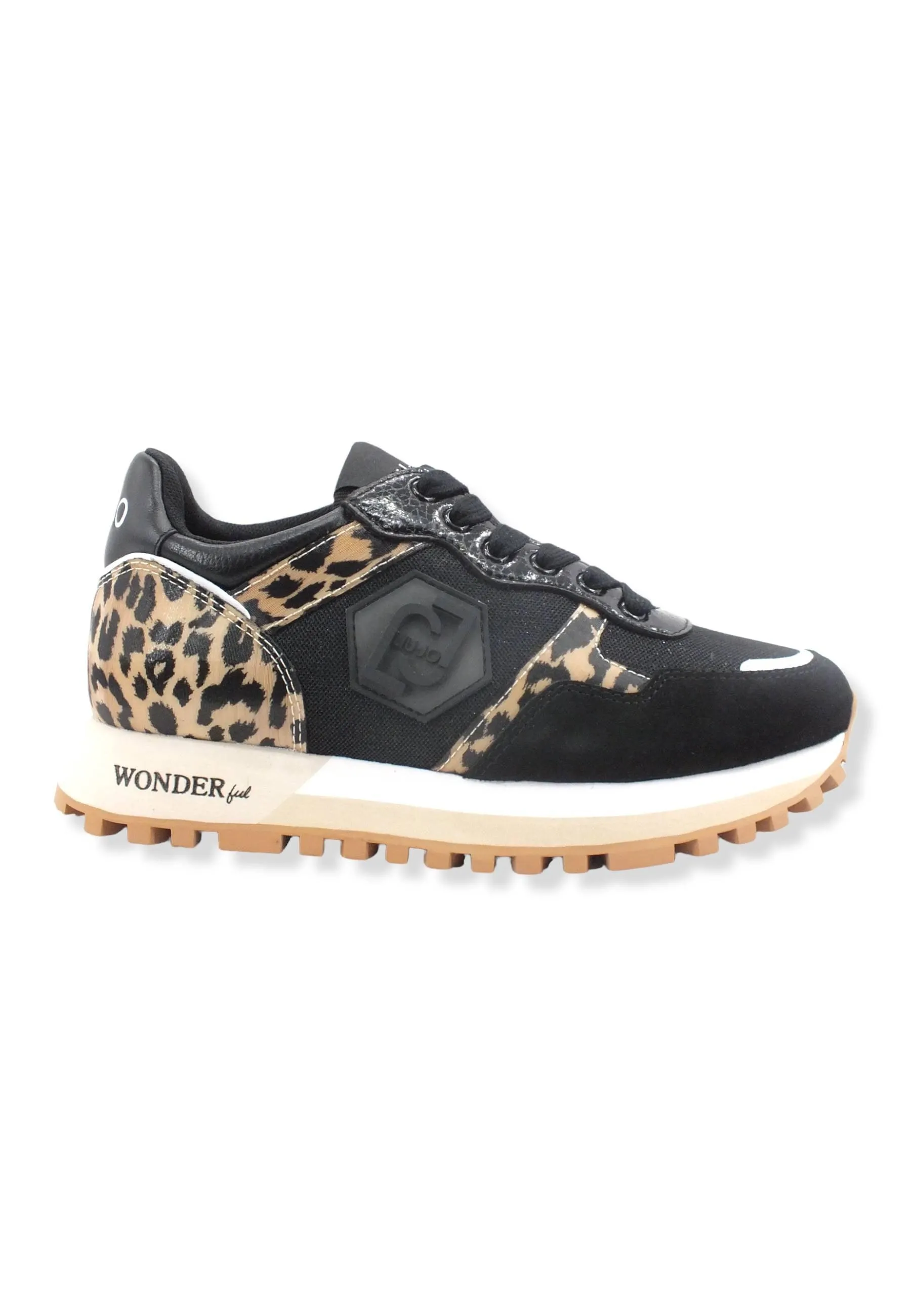 LIU JO Wonder 25 Sneaker Donna Leopard Black BF2067TX078