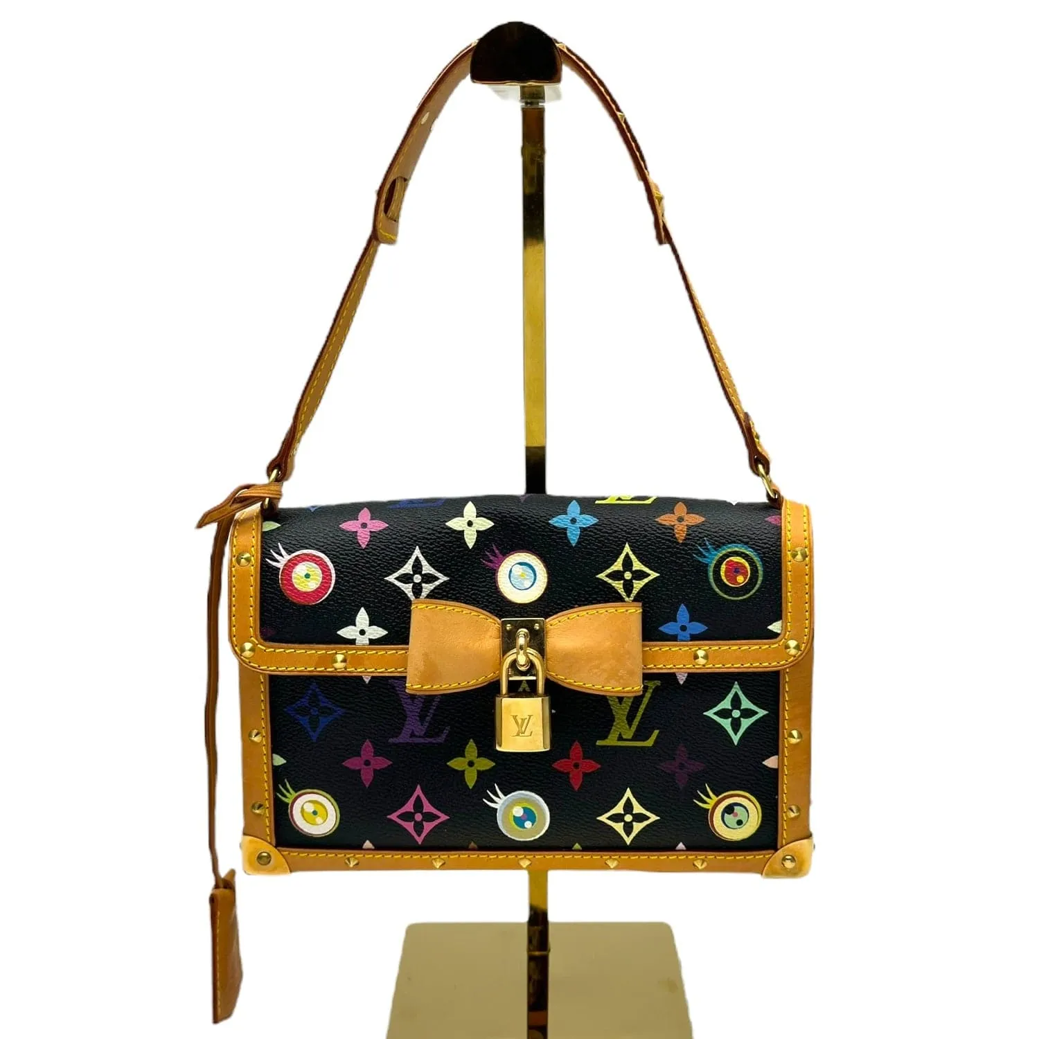 LOUIS VUITTON Limited Edition Murakami Monogram Eye Need You Shoulder Bag - Black