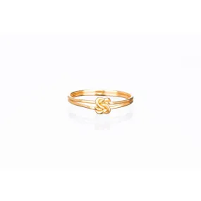 Love Knot Ring • 14k Gold Filled Infinity Celtic Ring • Perfect Dainty Pinky Promise or Purity Ring • Non Tarnish Waterproof Daily Wear