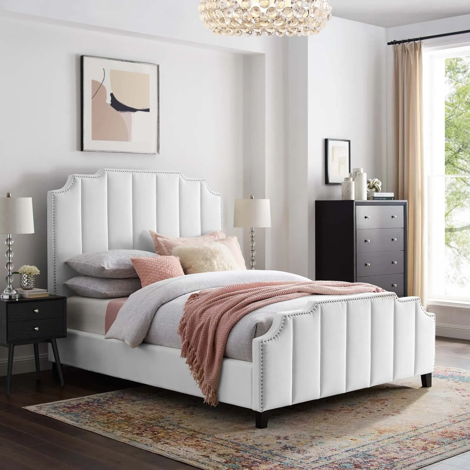 Lucille Performance Velvet Platform Bed