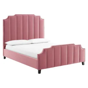 Lucille Performance Velvet Platform Bed