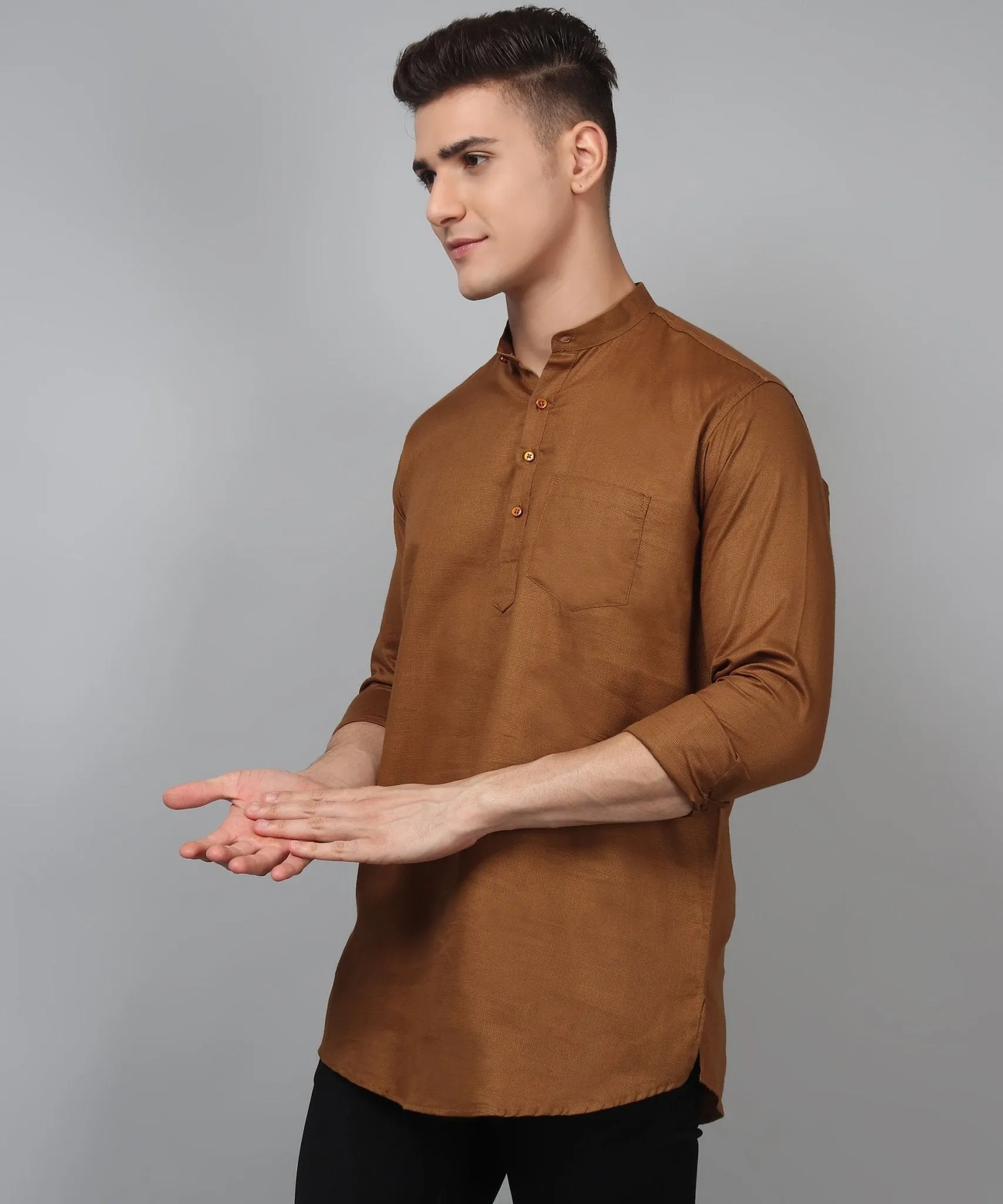 Luxe TryBuy Premium Fashionable Cotton Ethnic Kurta for Men