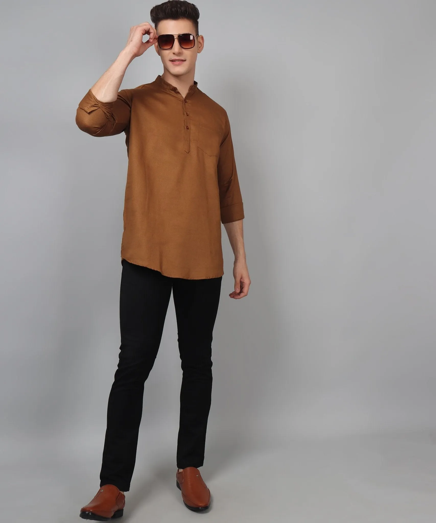 Luxe TryBuy Premium Fashionable Cotton Ethnic Kurta for Men