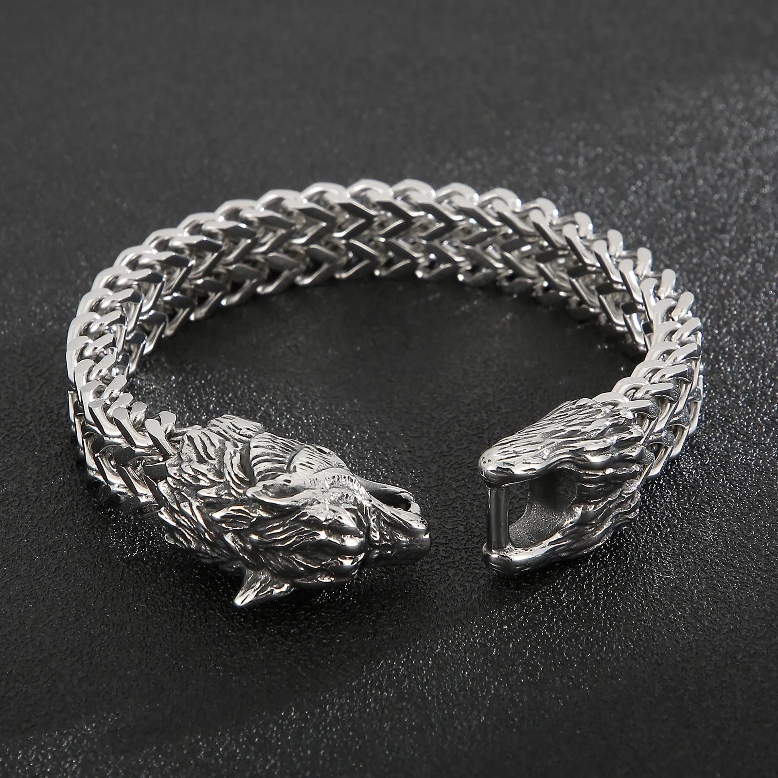 Luxurious Stainless Steel Wolf Bracelets