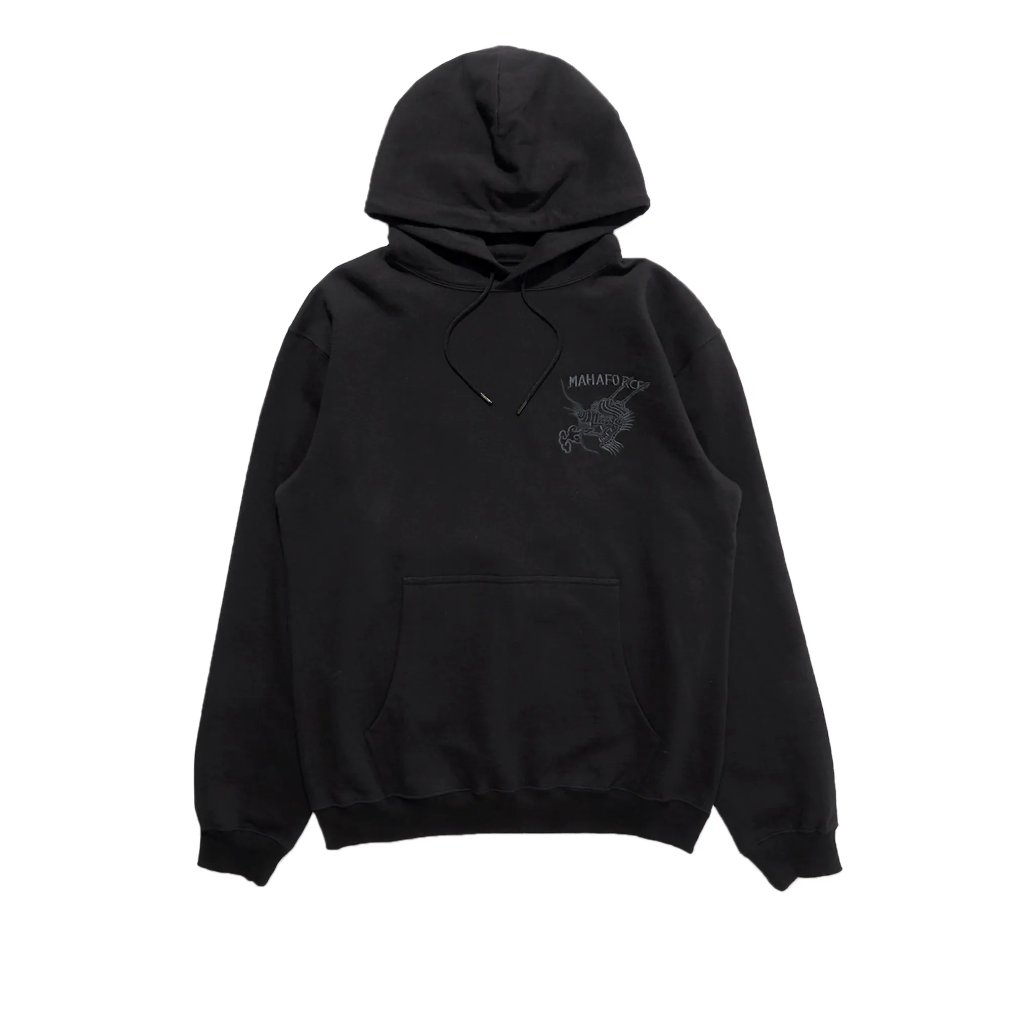 Maharishi Mens Maha Force Embroidered Hoodie Black