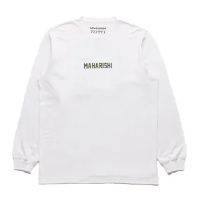 Maharishi Woodblock Dragon L/S T-Shirt White