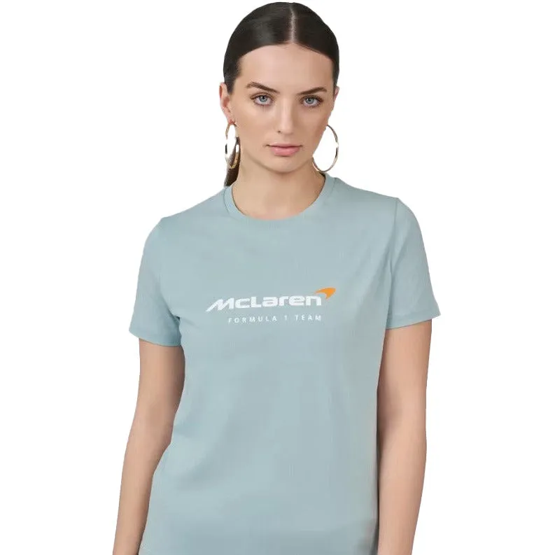 McLaren F1 Women's Core Essentials Logo T-Shirt -Papaya/Phantom/Blue/Black/Storm Gray