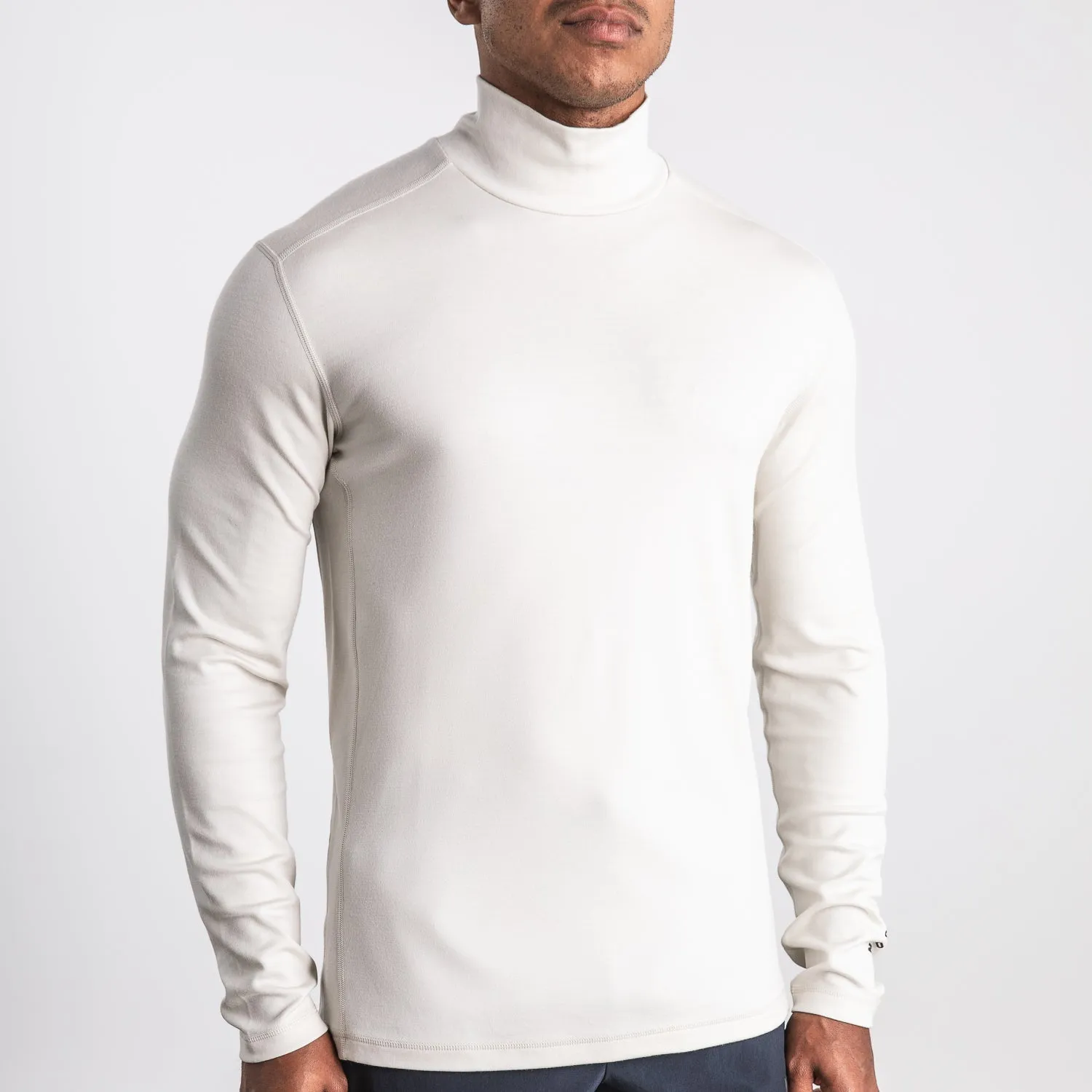 Men's Blended Merino Wool Mock Neck