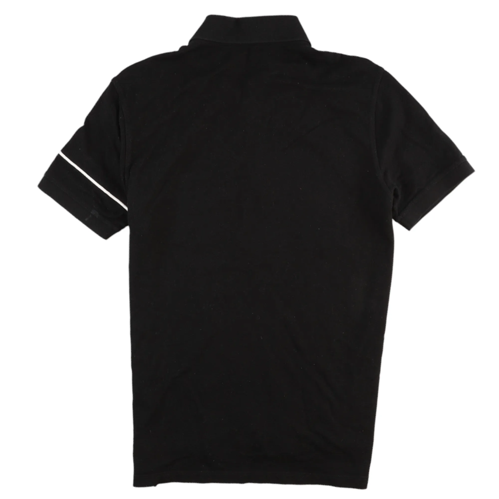 Men's Embroidered Logo Polo Shirt Black Size M