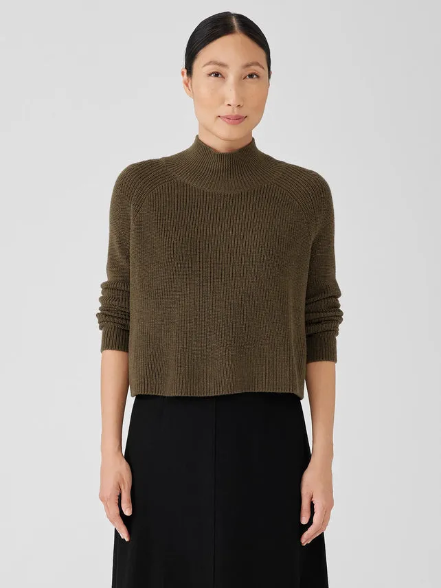 MERINO CROPPED TURTLENECK TOP