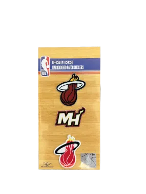 Miami HEAT 3 Pack Embroidered Patch Stickers