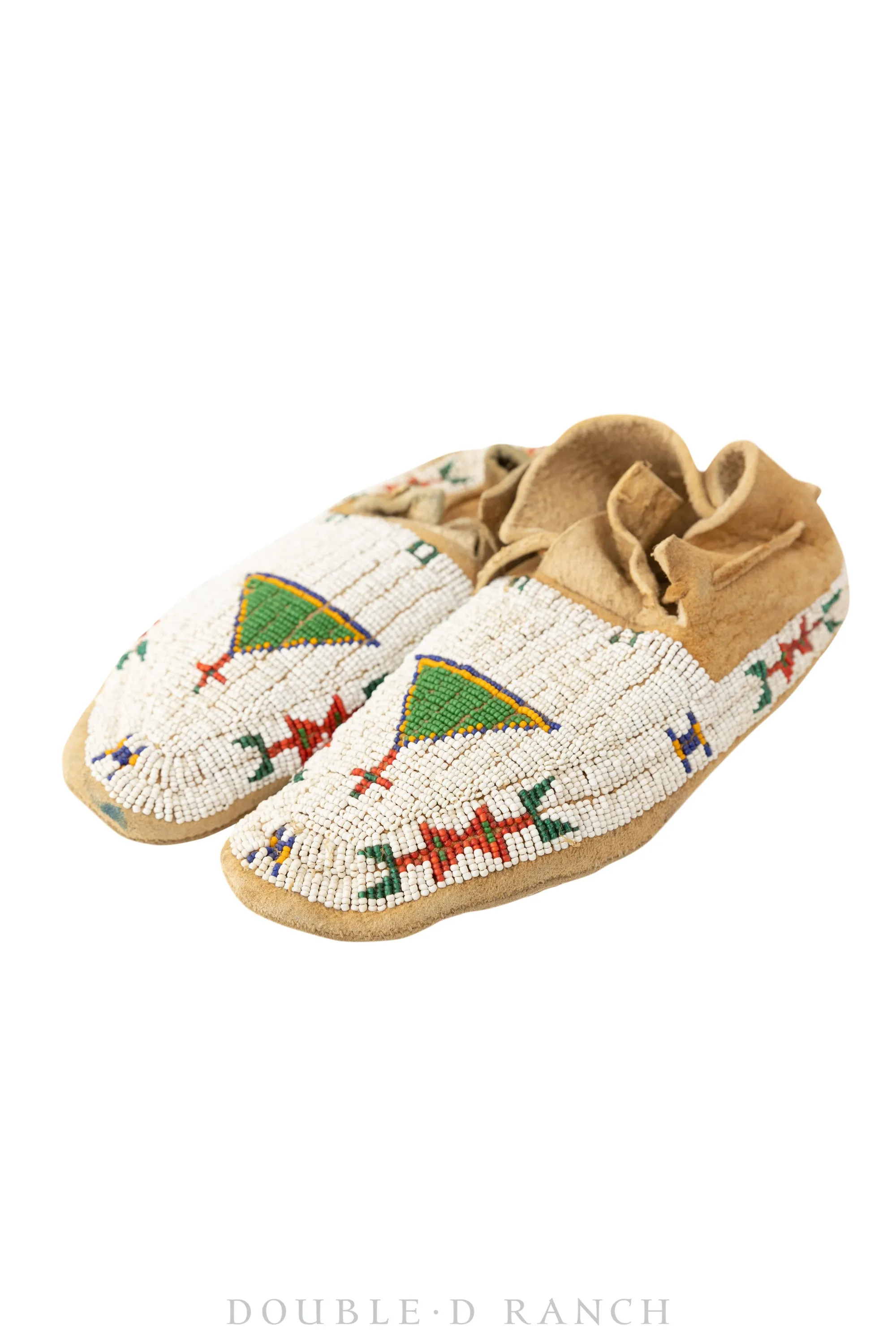 Miscellaneous, Artifact, Moccasins, Beaded, Cheyenne, Vintage, Early 20th Century, 733