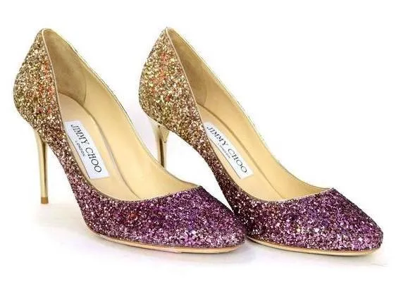 'Momento' Ombre Glitter Pumps - Silver/Dark Navy, Gold/Purple, Gold/Black