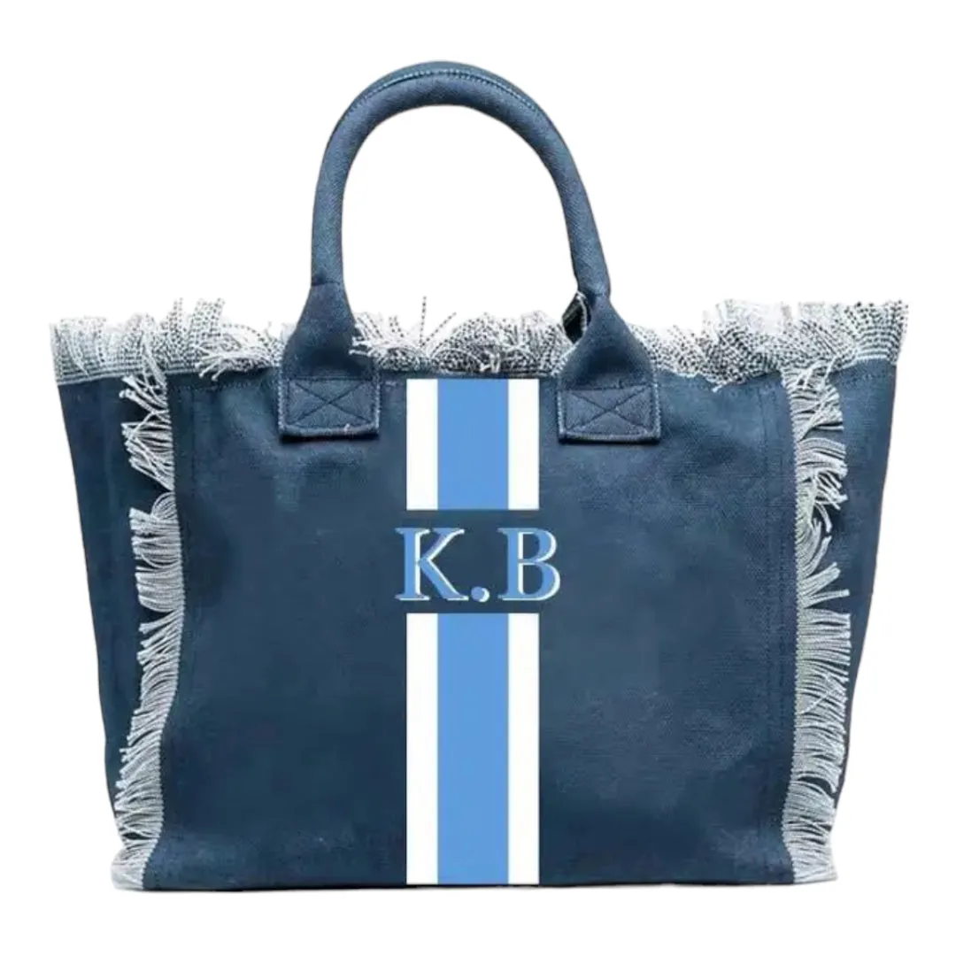 Monogram Fringed Tote