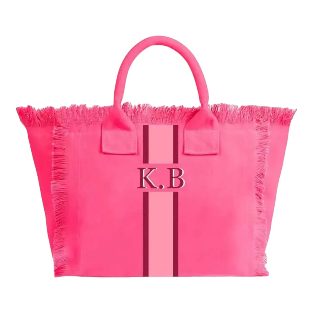 Monogram Fringed Tote