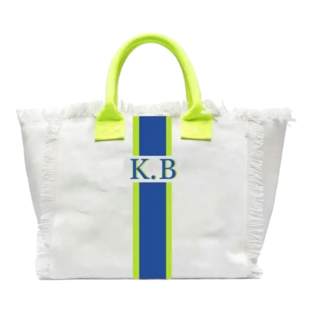 Monogram Fringed Tote