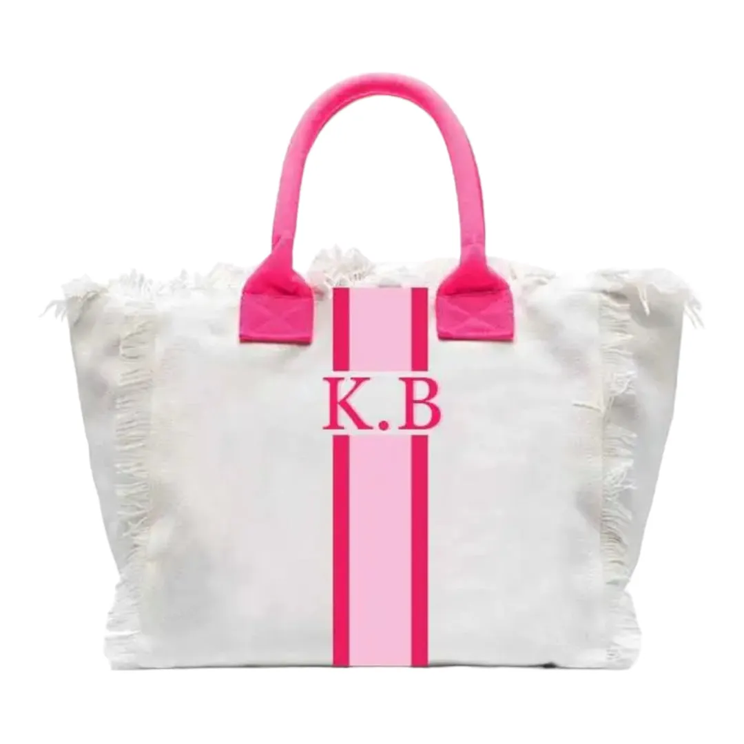 Monogram Fringed Tote