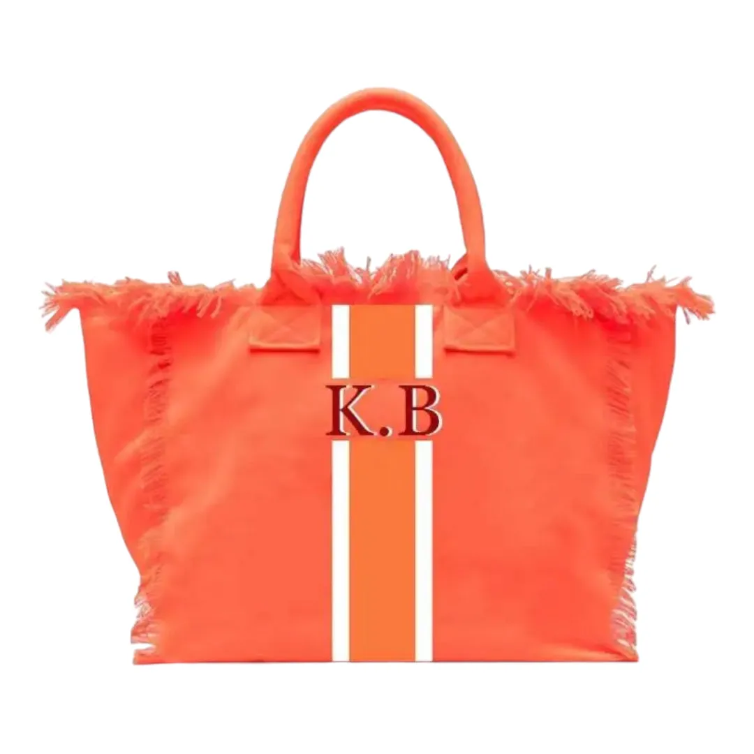 Monogram Fringed Tote