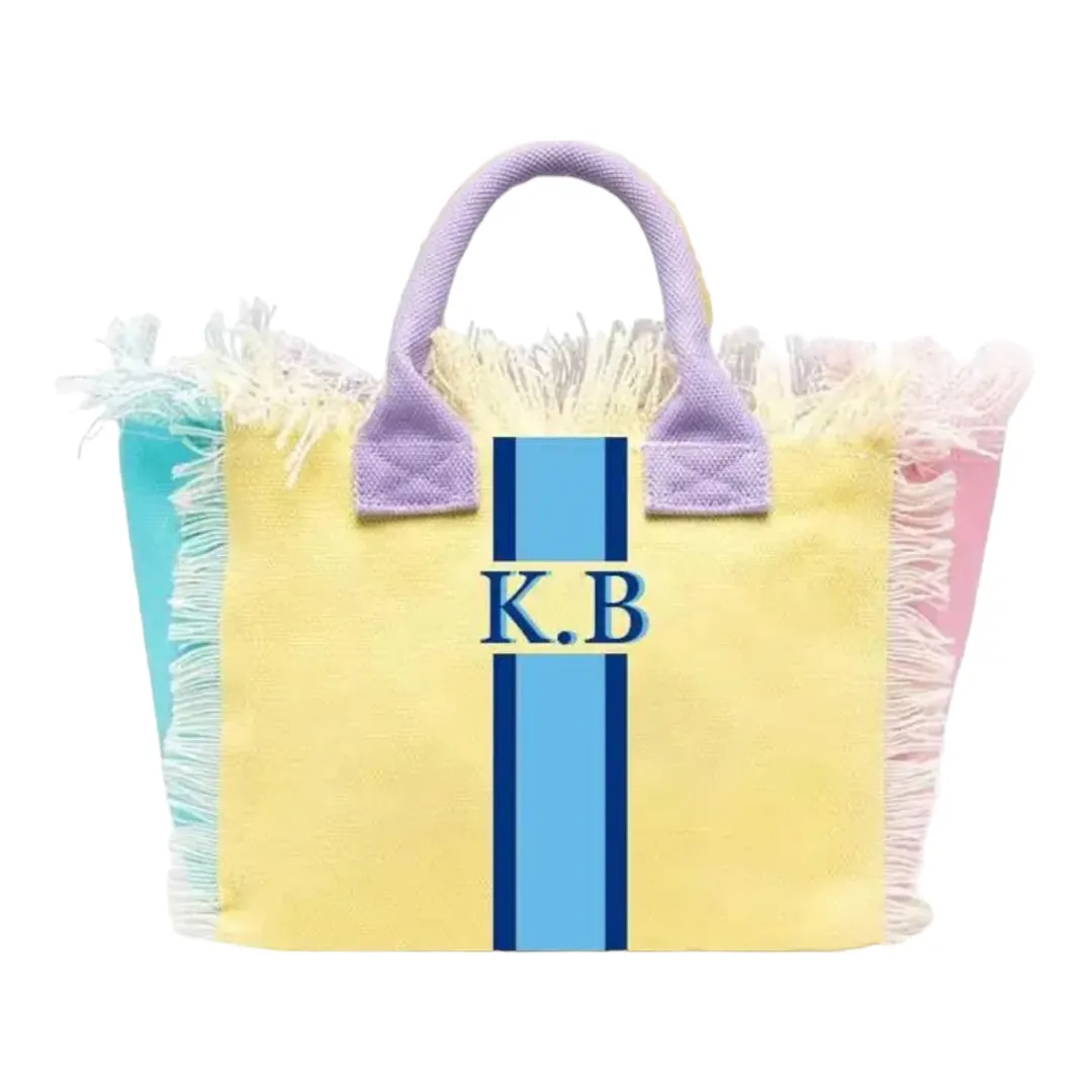 Monogram Fringed Tote