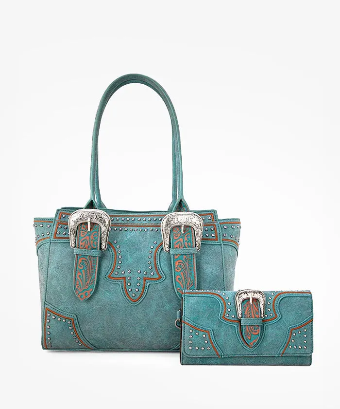 Montana West Buckle Concealed Carry Tote Set