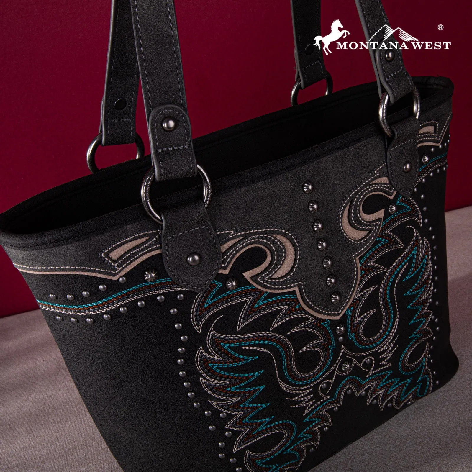 Montana West Embroidered Collection Concealed Carry Tote