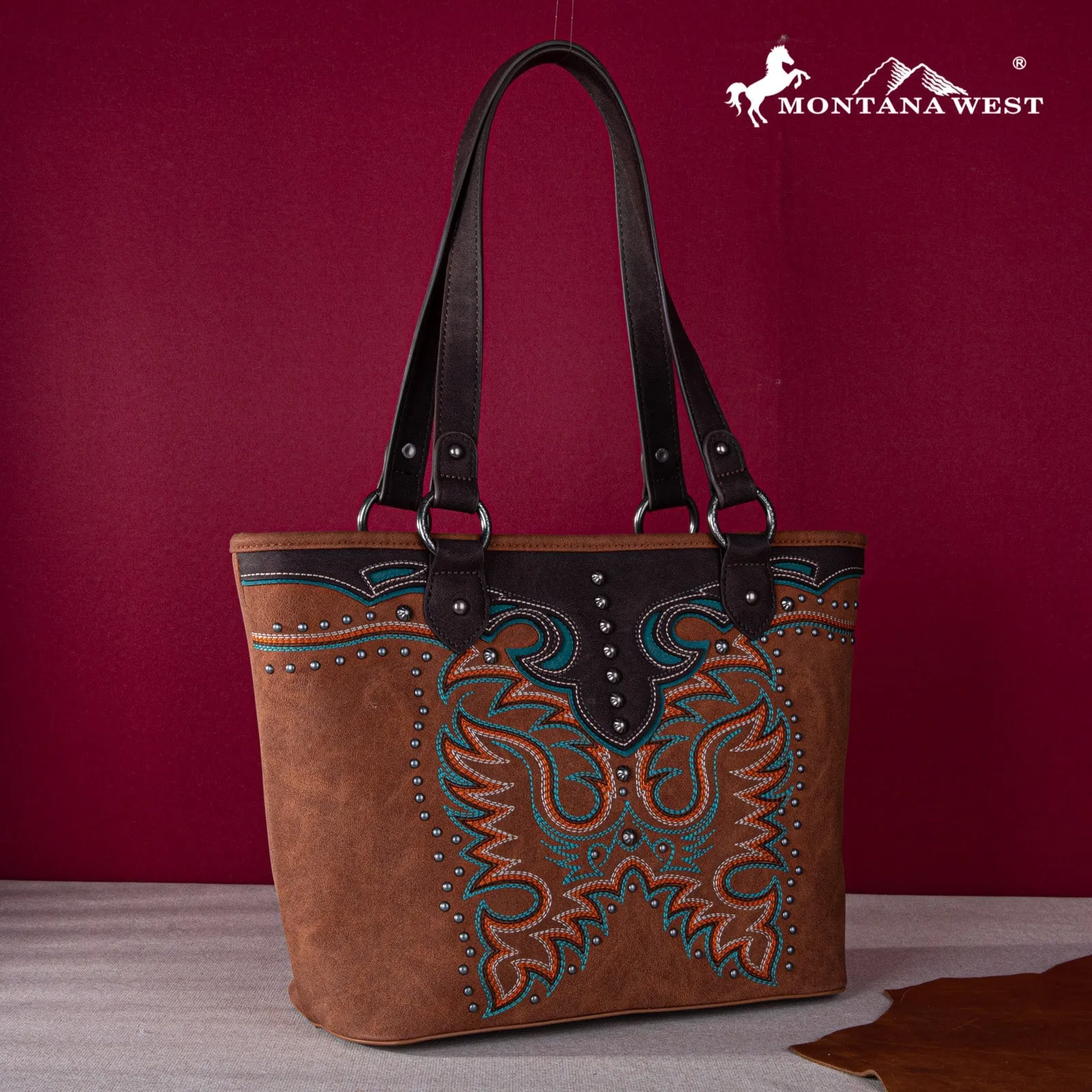 Montana West Embroidered Collection Concealed Carry Tote