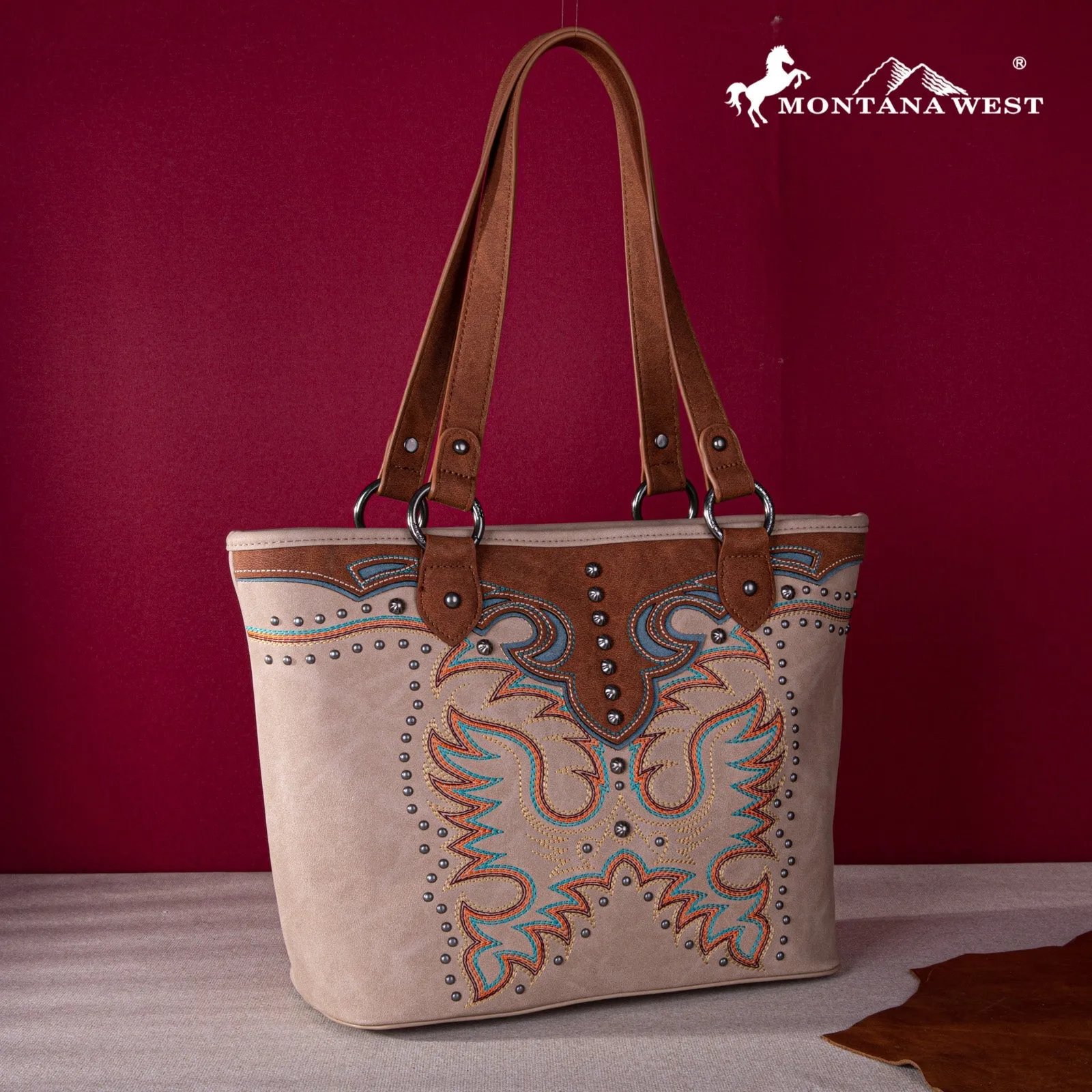 Montana West Embroidered Collection Concealed Carry Tote