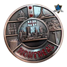 Montreal Bronze metal Magnet.