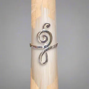 Music note silver 925 ring