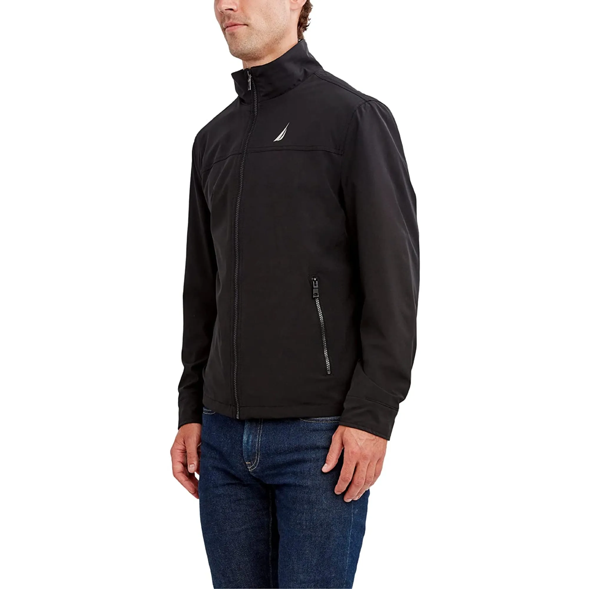 Nautica Men's Lined Wind/Waterproof Jacket - BLACKOUT EDITION