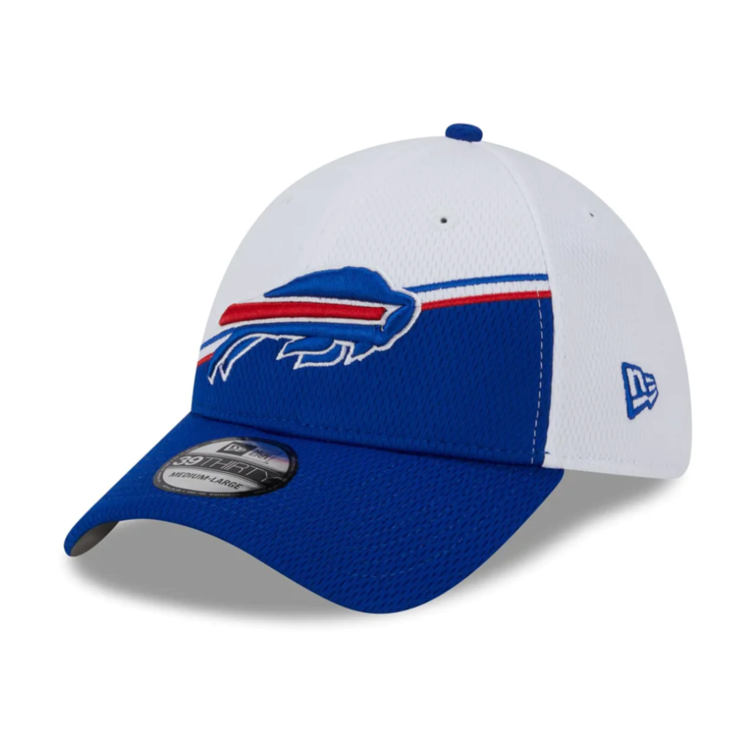 New Era Bills 2023 Sideline White 39THIRTY Stretch Fit