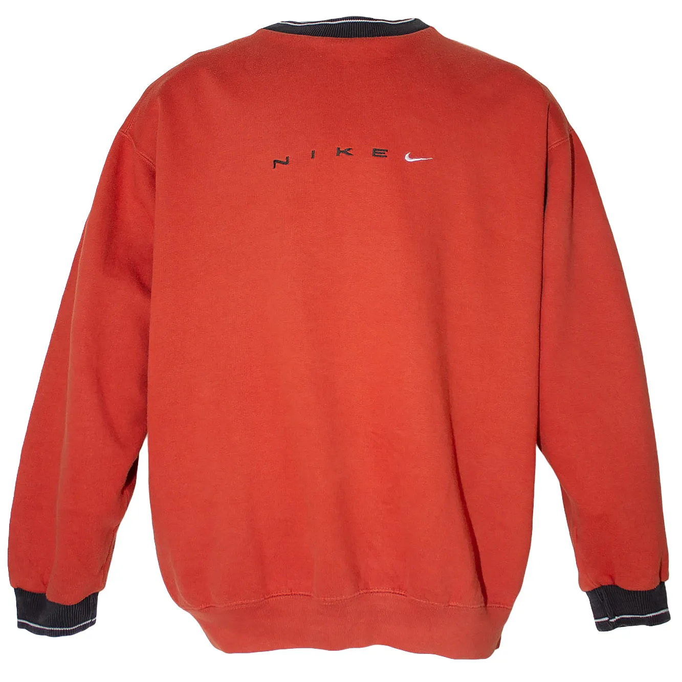 Nike 90s Embroidered Small Spellout Swoosh Sweatshirt (M)