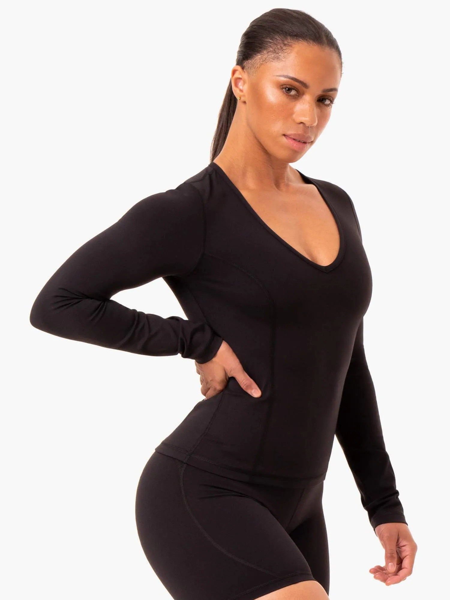 NKD Align Long Sleeve Training Top - Black