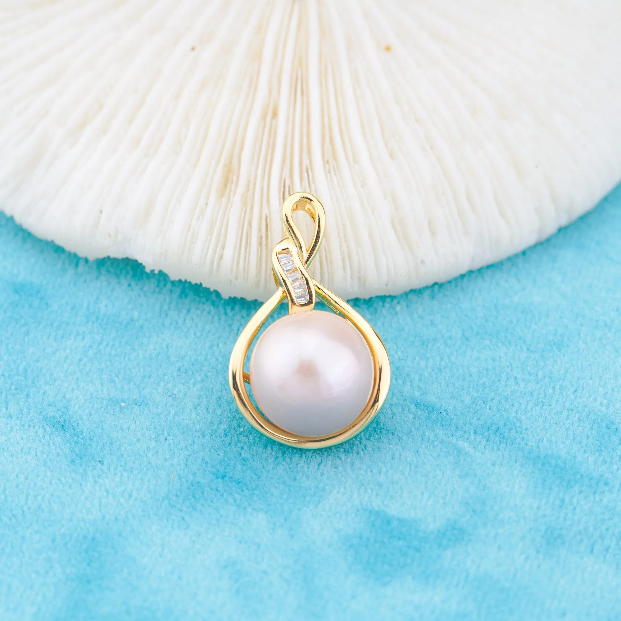 Pe011053  DIY 9-12mm Natural Freshwater pearl pendant accessory 925 sterling silver engagement jewelry necklace for women