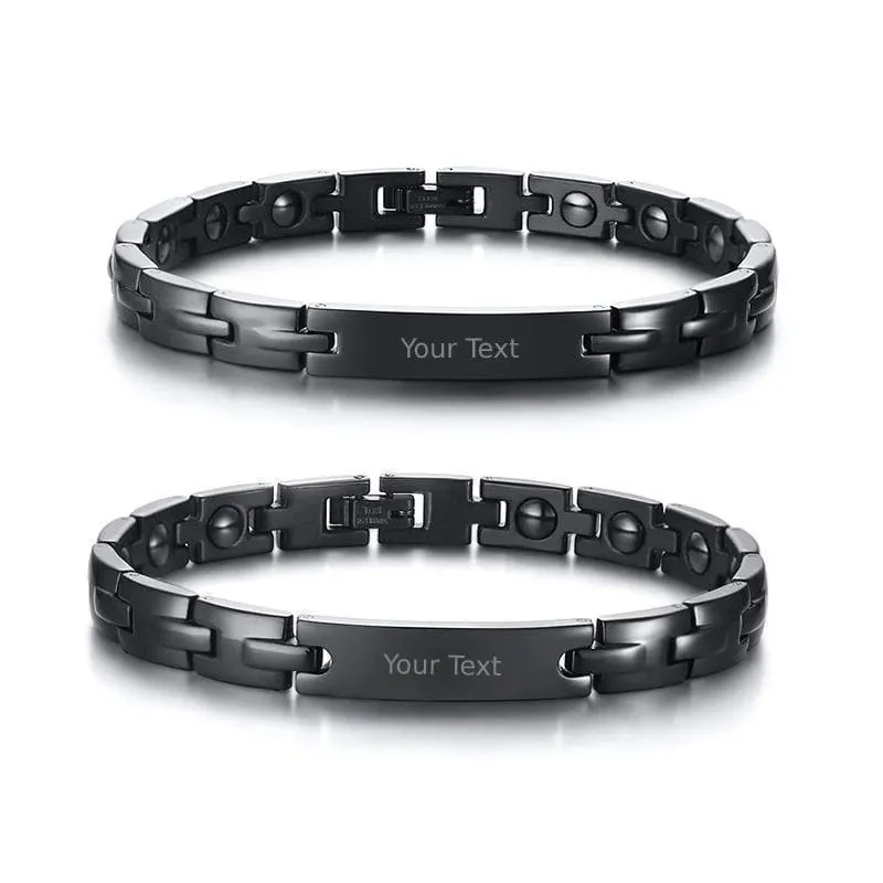 Personalized High-Quality Steel Bracelets for Couples