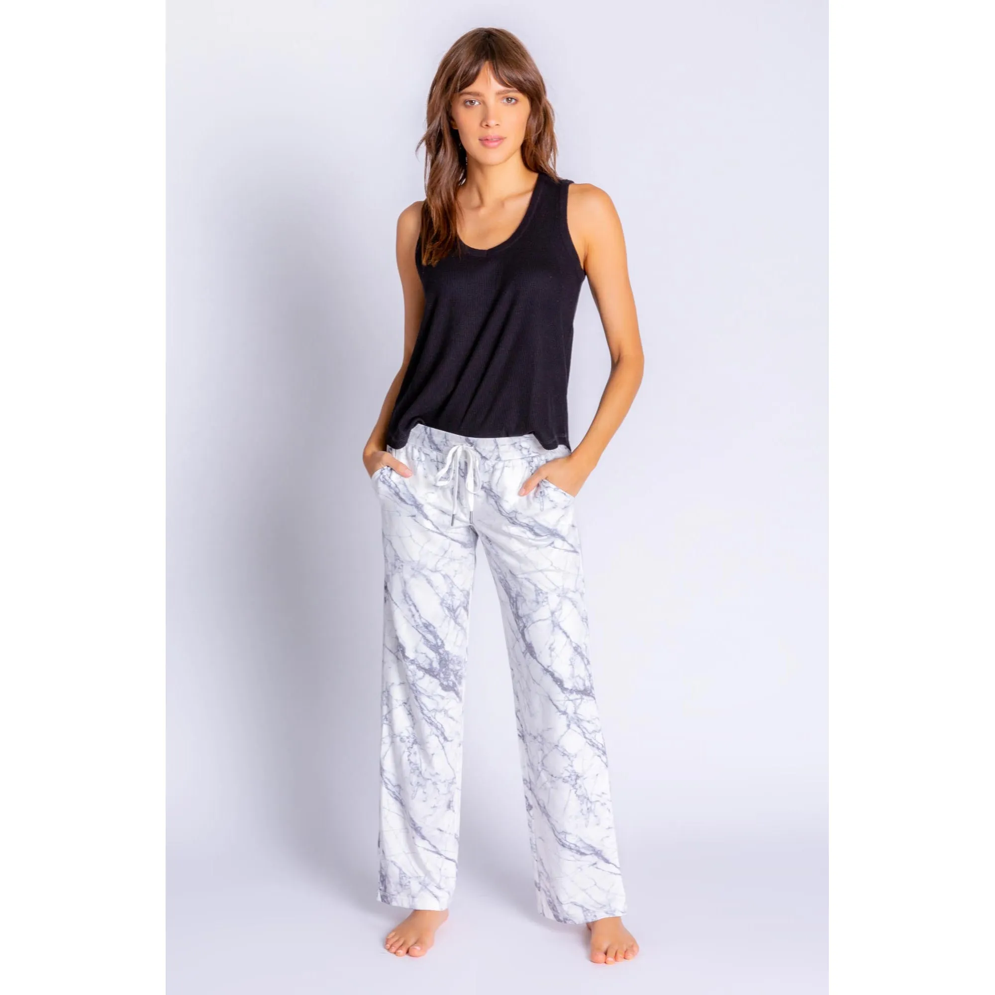 PJ Salvage Women's Midnight Marble Pants - IVORY