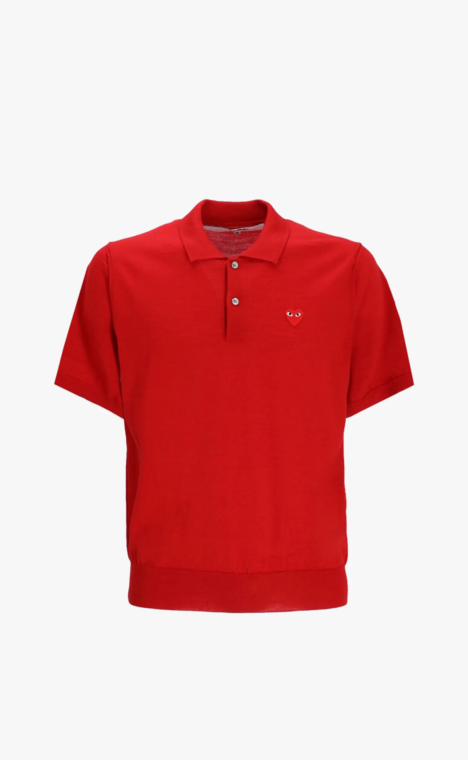 POLO NECK SHORT SLEEVE RED T-SHIRT