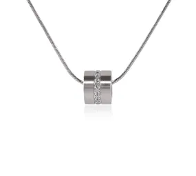 PT118W B.Tiff Barrel Stainless Steel Pendant Necklace