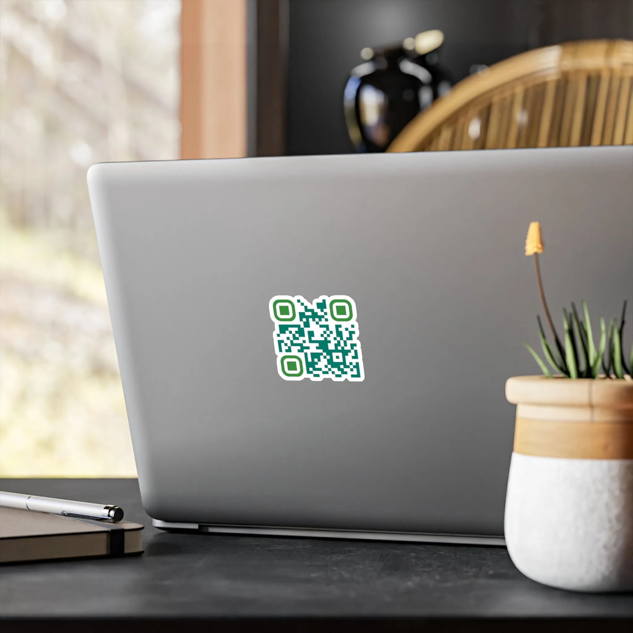 QR Code Waterproof Kiss-Cut Vinyl Decal/Sticker - Compassion is Free