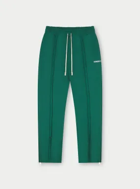 RAW SEAM STRAIGHT LEG JOGGERS - FOREST GREEN